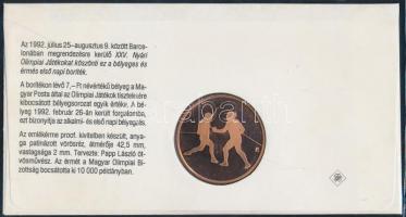 1992. "Barcelona" emlékérem érmés borítékon (3x) T:PP