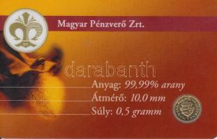 1946. 1Ft Au "Mini veret" (0.5g/0.999) díszcsomagolásban tanúsítvánnyal T:BU
Hungary 1946....