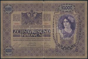1918. 10.000K piros "Magyarország" körbélyegzővel T:III-