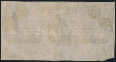 1852. 5Ft "Kossuth bankó" kitöltetlen "E" sorozat T:II- (hajtatlan,alul papírhiá...