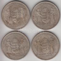 1930. 5P Ag "Horthy-jobbra" (4x) T:3