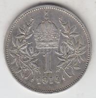 Ausztria 1914. 1K Ag T:2-
Austria 1914. 1 Corona Ag C:VF