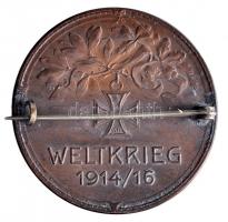 Német Birodalom 1914-16. "FELDMARSCHALL von MACKENSEN" Br emlékérem (34mm) kitűzővé alakít...