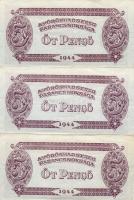 1944. V.H. 5P 3db erősen elcsúszott nyomással T:II