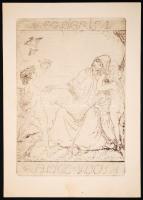 Karl Otto Speth (1890-1924): Ex libris Alice Koch. Rézkarc, papír, 19x13,5cm