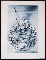 Morisot 55 jelzéssel: Ex libris Dr. H. Dewez. Heliogravür, 16x12,5cm