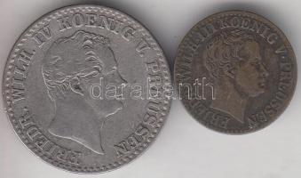 Német Államok / Poroszország 1840A 1/2Gr Ag "III. Frigyes Vilmos" + 1843A 2-1/2Gr Ag &quot...