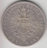 Német Államok / Poroszország 1876B 5M Ag "I. Vilmos" T:3 German States / Preussen 1876B 5 Mark Ag "Wilhelm I" C:F