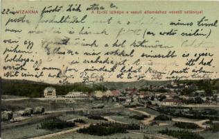 Vízakna, View of the spa, promenade of the railway station