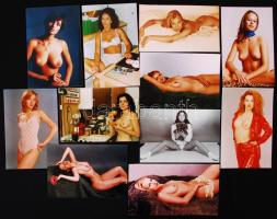 1980-1990 11db, színes, finoman erotikus felvétel, műteremben, lakásban, fehérneműben vagy anélkül /  Erotic photos