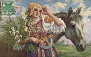 Czech folklore, horse, L.P. 530-2., Cseh folklór, ló, L.P. 530-2.