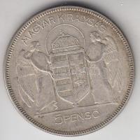 1930. 5P Ag "Horthy-jobbra" T:2-