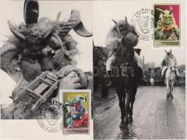 7 db modern képeslap: Mohács, busójárás, mind alkalmi bélyegzéssel