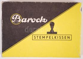 cca 1970 "Barock" márkájú, használatlan bélyegzőpárna eredeti dobozában /  Inkpad in original package (unused), 12x8cm