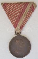 1917. Bronz Vitézségi Érem "IV. Károly / Fortitudini" mellszalaggal T:2 Hungary 1917. Medal for Bravery with ribbon Br sign:Kautsch C:XF