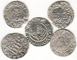 1581-1630. 5 klf Denár ezüst T:2,3,4