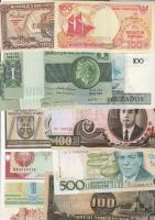 155 db főleg külföldi, túlnyomóan klf., hajtatlan (T:I) bankjegy