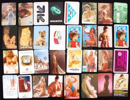 1970-1990 100db, részben erotikus kártyanaptár