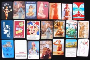 1970-1990 100db, részben erotikus kártyanaptár