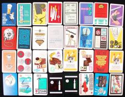 1960-as évek 100db klf témájú kártyanaptár