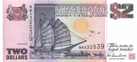Szingapúr 1976-80. 1$ + 1992. 2$ T:II-
Singapore 1976-80. 1 Dollar + 1992. 2 Dollas C:VF