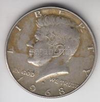 Amerikai Egyesült Államok 1968D 1/2$ Ag "Kennedy" T:2- USA 1968D 1/2 Dollar Ag "Kennedy" C:VF