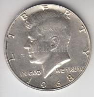 Amerikai Egyesült Államok 1968D. 1/2$ Ag "Kennedy" T:2- USA 1968D. 1/2 Dollar Ag "Kennedy" C:VF