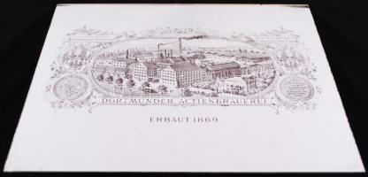 Dortmunder Actienbrauerei - Erbaut 1869. Reklámos tükör, 45x35cm