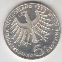 NSZK 1975G 5DM Ag "Albert Schweitzer" T:BU tanúsítvánnyal
GFR 1975G 5 Mark Ag "Albert...