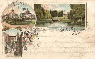 1897 Zagreb, Agram, funicular litho (fl)