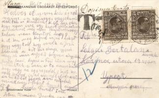 Magyarkanizsa, Stara Kanjiza; Csodakút Artézi fürdő, Vigadó épület / Redoute, litho, TCV card