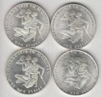 NSZK 1972D-F-G-J 10M Ag "Olimpia / Atléták" (4x) klf verdejellel! T:2,2-,PP
GFR 1972D-F-G-...