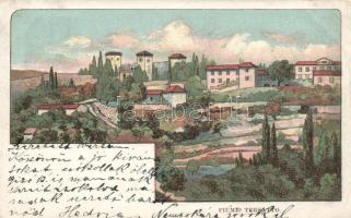 Fiume Trsat castle litho (EK)