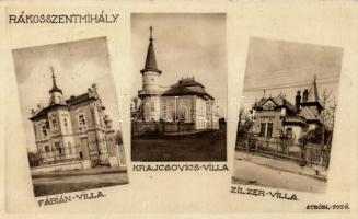 Budapest XVI. Rákosszentmihály, Fábián Villa, Krajcsovics Villa, Zilzer Villa