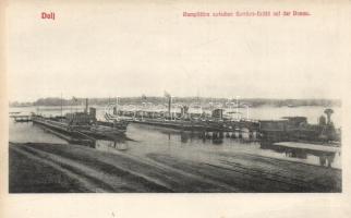 Dálya steam ferry with train