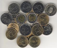 Modern fémpénz tétel 20Ft "Deák" (10x), 50Ft "EU" (5x), 50Ft "Gyerek" (5x), 100Ft "Kossuth" (3x) T:2