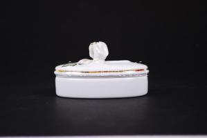 Hollóházi rózsás bonbonnier 10 cm