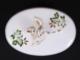 Hollóházi rózsás bonbonnier 10 cm