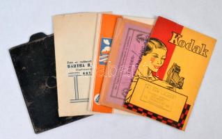 Egy kis fotótörténet: 1db kazetta, 5db fotótasak és számla