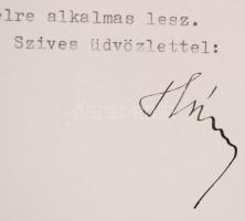 1940 Minisztériumi levél Hóman Bálint közoktatásügyi miniszter saját kezű aláírásával