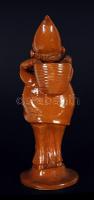Teherhordó manó, mázas kerámia figura / 
Goblin with basket, glazed ceramic figure, 40cm