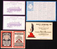 1920-as évekből 5db zsebnaptár (kártyanaptár)