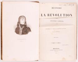 Michelet, Jules: Histoire de la Revolution Francaise. II. Bruxelles, 1845. Díszes, aranyozott egészbőr kötésben / Ornamented full leather binding 568p.