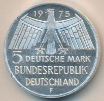 NSZK 1975F 5M Ag "Európai Műemlékvédelem" T:PP GFR 1975F 5 Mark Ag "European Monument Protection Year" C:PP