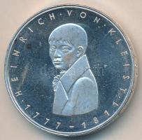 NSZK 1977G 5M Ag "Heinrich von Kleist" T:PP GFR 1977G 5 Mark "Birth of Heinrich von Kleist" C:PP