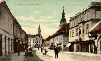 Nagyszombat Nagy Lajos street, the shop of Adolf Weisz (small tear)