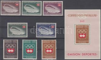 1963 Téli olimpia, Innsbruck sor Mi 1249-1256 + blokk Mi 48