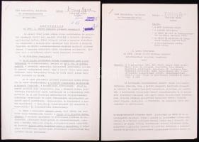 1985 SZOT-hangulatjelentés: Információ az 1985. I. félévi hangulat jellemző vonásairól 1-2. Virizlay Gyula titkár, és mások aláírásával, korabeli másolat, 6+7 lap