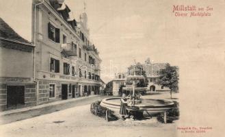 Millstatt am See market place, Hotel Bergstaller