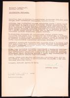 1949 Ösztöndíjat adományozó minisztériumi lvél Ortutay Gyula saját kezű aláírásával